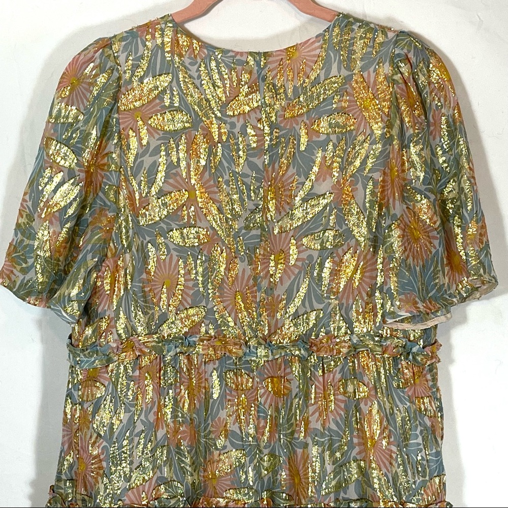 Sezane Laureline Jungle Printaniere Silk Dress - Picture 6 of 11